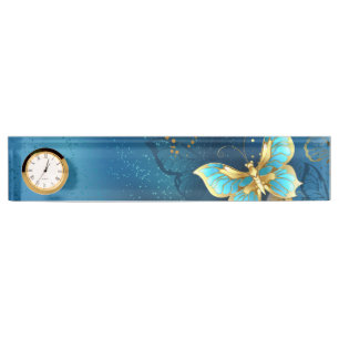 Golden butterflies nameplate