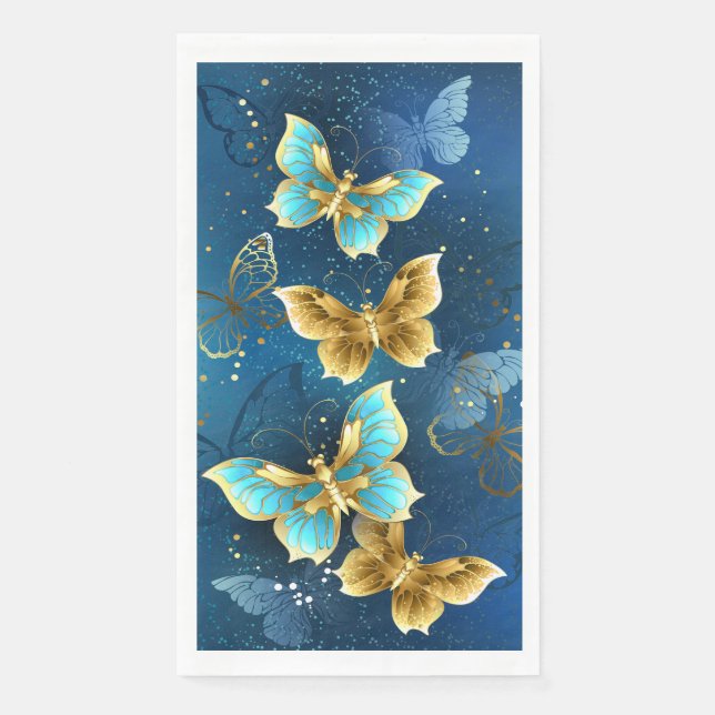 Golden butterflies napkin (Front)