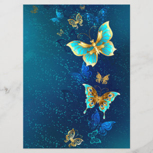 Golden Butterflies on a Blue Background Programme
