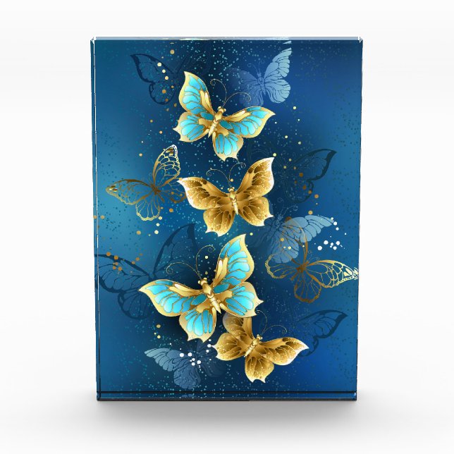 Golden butterflies photo block (Front)