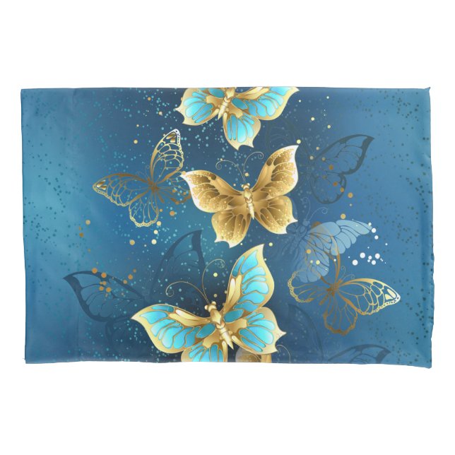 Golden butterflies pillowcase (Front)
