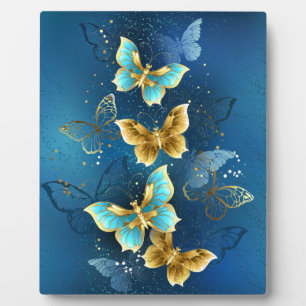 Golden butterflies plaque