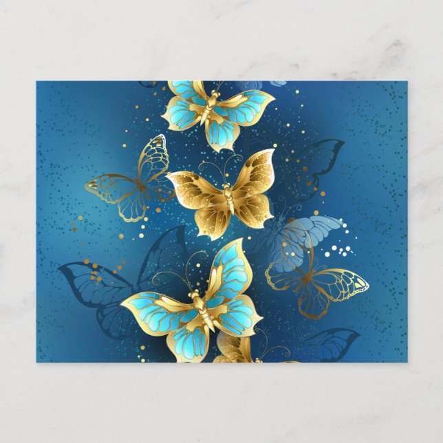 Golden butterflies postcard (Front)