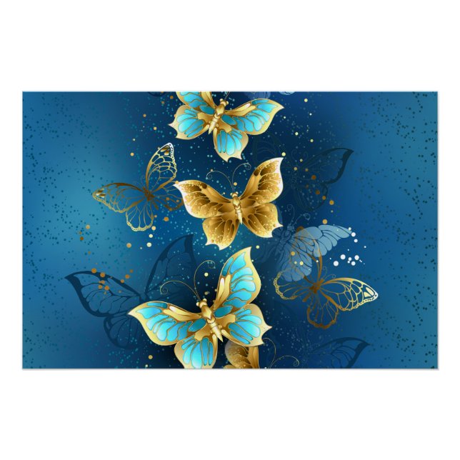 Golden butterflies poster (Front)