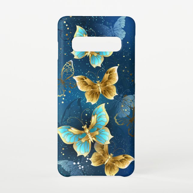 Golden butterflies samsung galaxy case (Back)