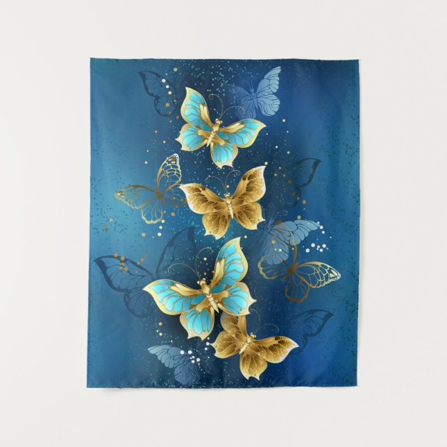 Golden butterflies tapestry (Front)