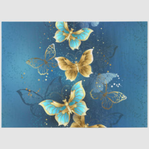 Golden butterflies tissue paper