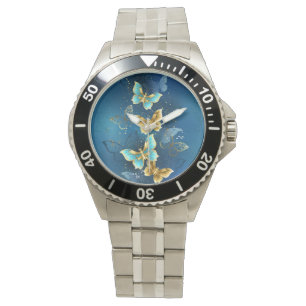 Golden butterflies watch