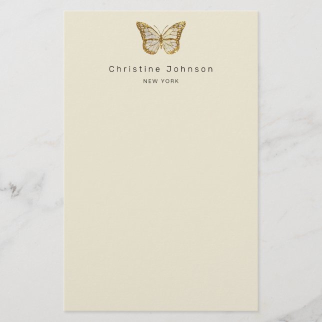 golden butterfly letterhead (Front)