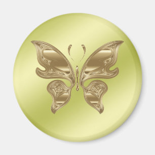 Golden butterfly magnet