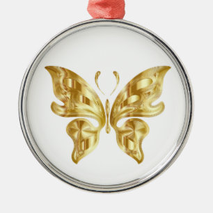 GOLDEN BUTTERFLY METAL TREE DECORATION