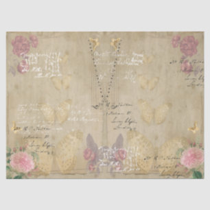 Golden Butterfly Symphony Tissue Paper