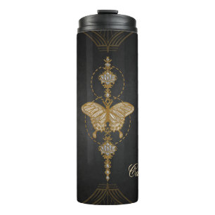 Golden butterfly. thermal tumbler
