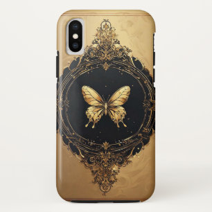 Golden Butterfly within Ornate Framed Design Case-Mate iPhone Case