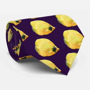 Golden butterflyfish tie