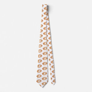 Golden Cancer Zodiac Sign  Custom Tie