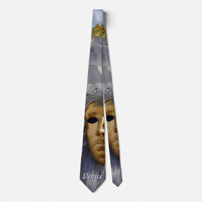 Golden Carnival Mask Tie (Front)