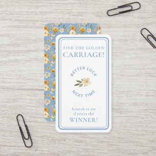 Golden Carriage Scratch-Off Game Blue Non-Winner Business Card