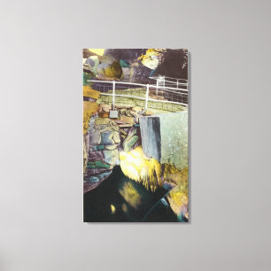 Golden Cascade and Natural Bridge View Canvas Print