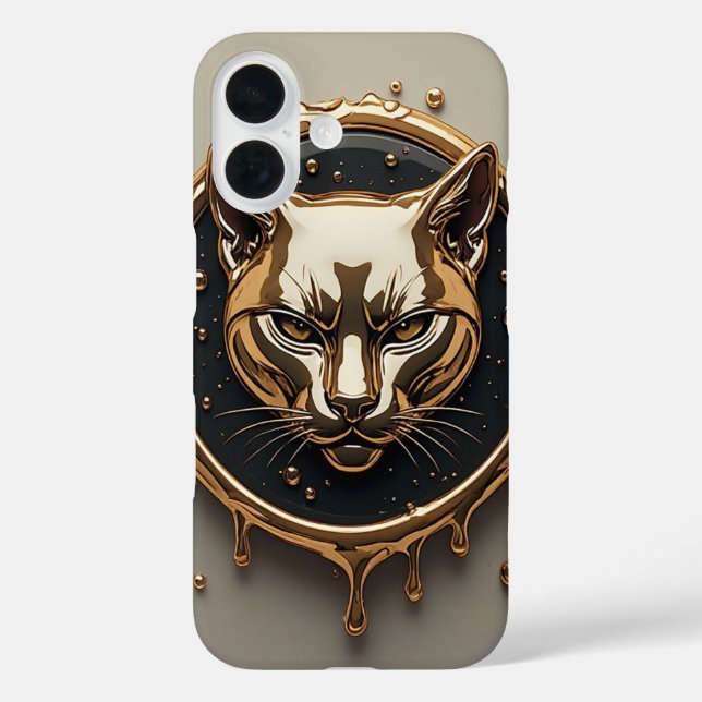 Golden Cat Luxurious portrait🐈 Case-Mate iPhone Case (Back)