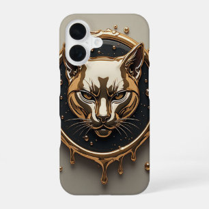 Golden Cat Luxurious portrait🐈 iPhone 16 Case