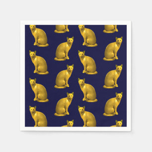 Golden Cats Napkin