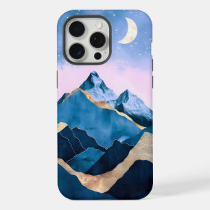 Golden Celestial Peaks Watercolor iPhone 15 Pro Max Case