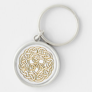 Golden Celtic Knot Key Ring