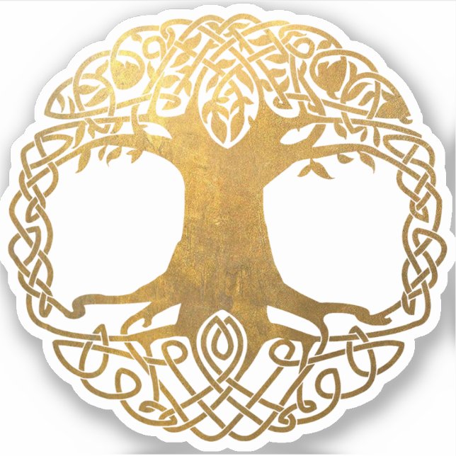Golden Celtic Tree of Life (Front)