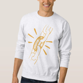 Golden Chain Link Line Art Sweatshirt - Modern Min