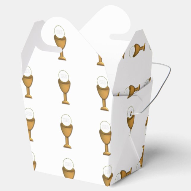 Golden Chalice and Host - Holy Communion Favour Box (Opened)
