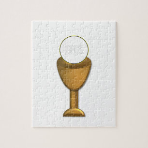 Golden Chalice and Host - Holy Communion Jigsaw Puzzle