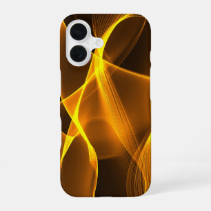 Golden Charm Abstract Gold Emblem iPhone 16 Case