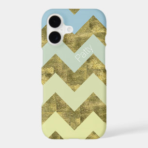 golden chevron stripes personalised
