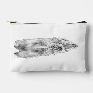 Golden chic in gray tones accessory pouch