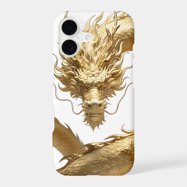 Golden Chinese Dragon Art | Mythical Creature Fant (Back)