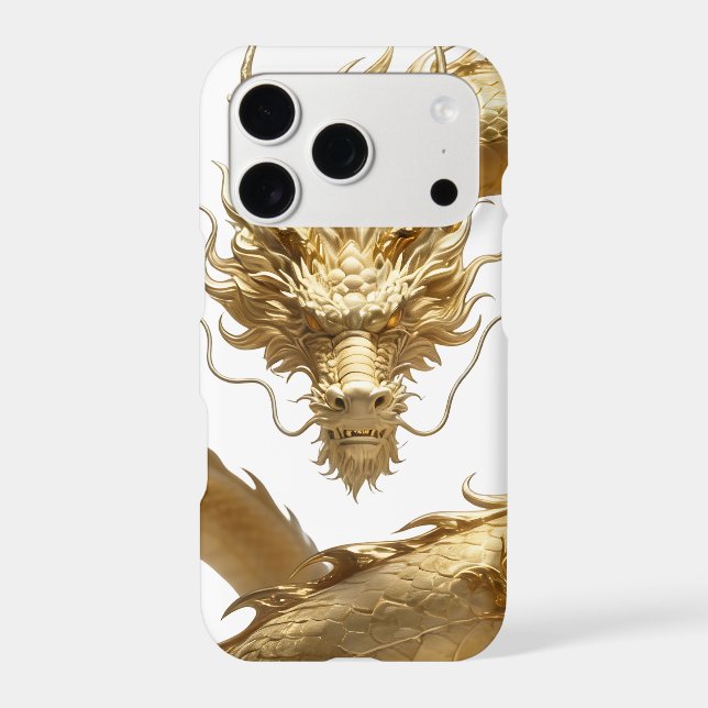 Golden Chinese Dragon Art | Mythical Creature Fant (Back)
