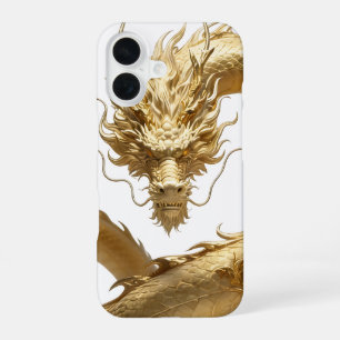 Golden Chinese Dragon Art   Mythical Creature Fant iPhone 16 Case