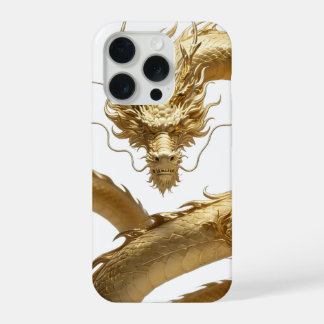 Golden Chinese Dragon Art | Mythical Creature Fant iPhone 15 Pro Case