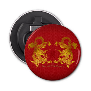 Golden Chinese Dragon with old Ideogram RBO Bottle Opener
