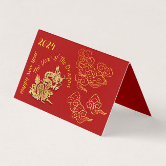 Golden Chinese Paper-cut Dragon Year 2024 HBC01