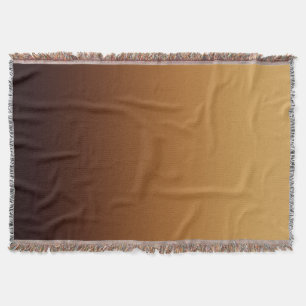 Golden Chocolate Brown Warm Colours Throw Blanket