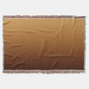 Golden Chocolate Brown Warm Colours Throw Blanket