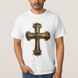 Golden Christ Cross T-Shirt