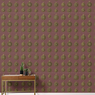 Golden Christmas balls Wallpaper
