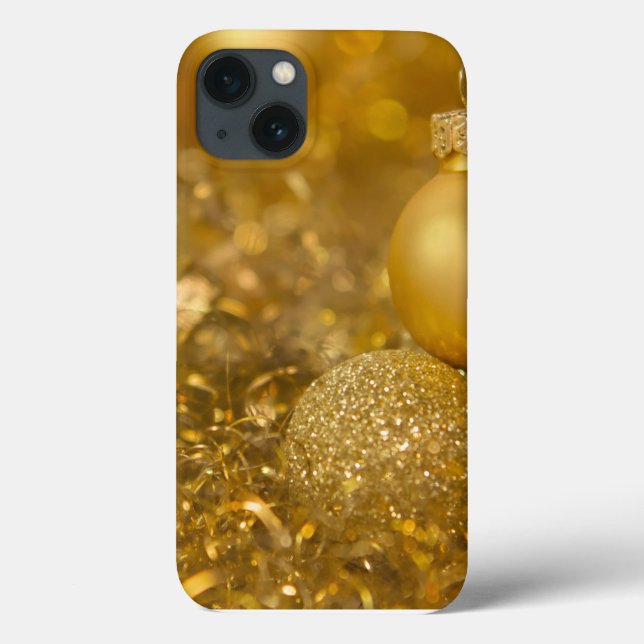 Golden Christmas Baubles Case-Mate iPhone Case (Back)