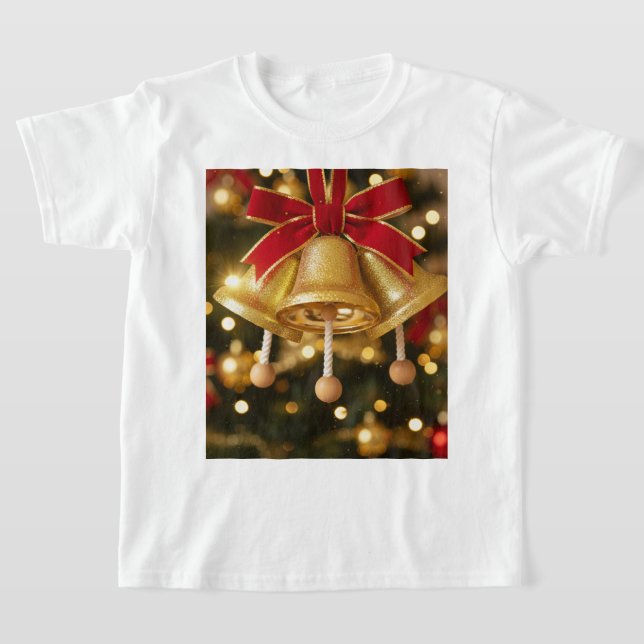 Golden Christmas Bells T-Shirt (Laydown)