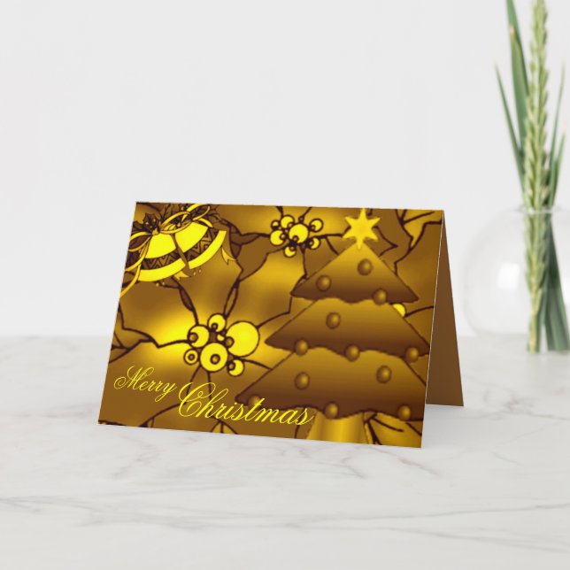 Golden Christmas Card (Front)