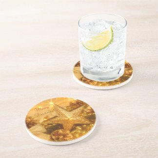 "Golden Christmas" Coaster