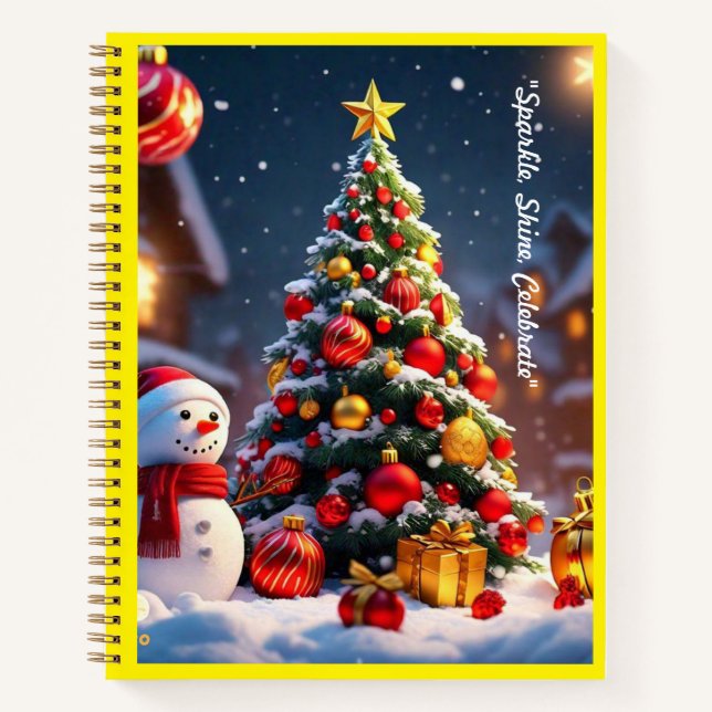 "Golden Christmas Delight" Notebook (Front)